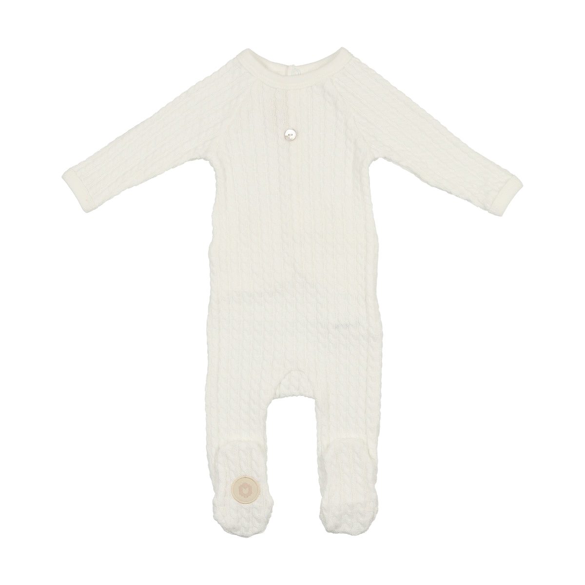Pinpoint Wrapover Footie- Ivory main image 1