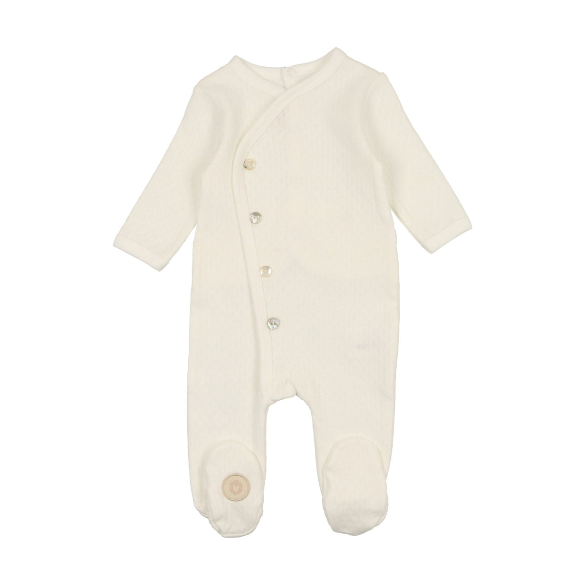 Girls Dainty Rope Pointelle Footie & Bonnet
